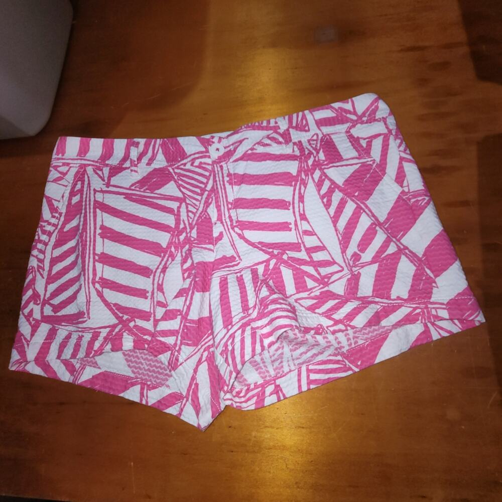 Lilly Pulitzer Callahan Shorts Size 16 Capri Pink Yacht Sea